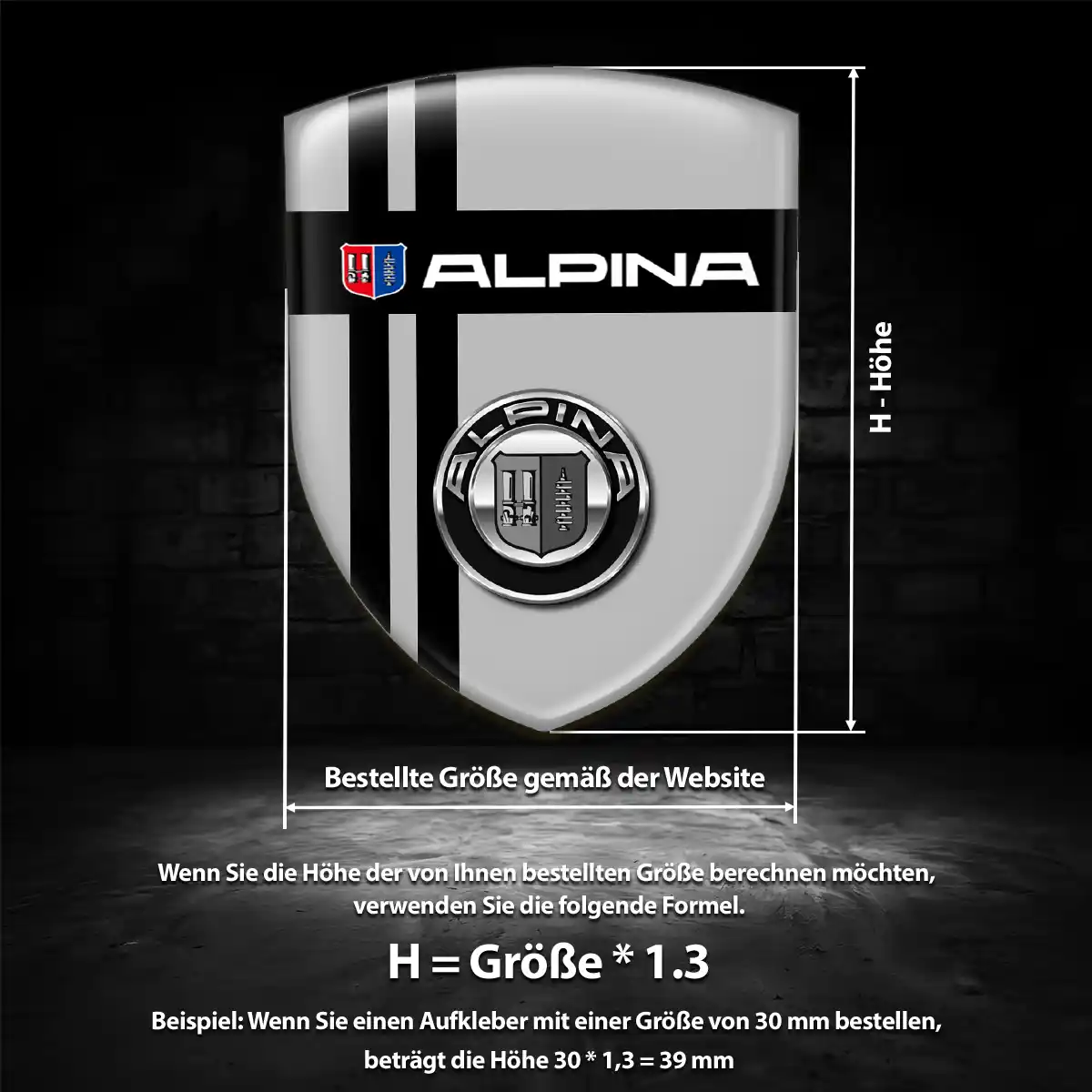 BMW Alpina Wappen Emblem Auto Hohe Qualität