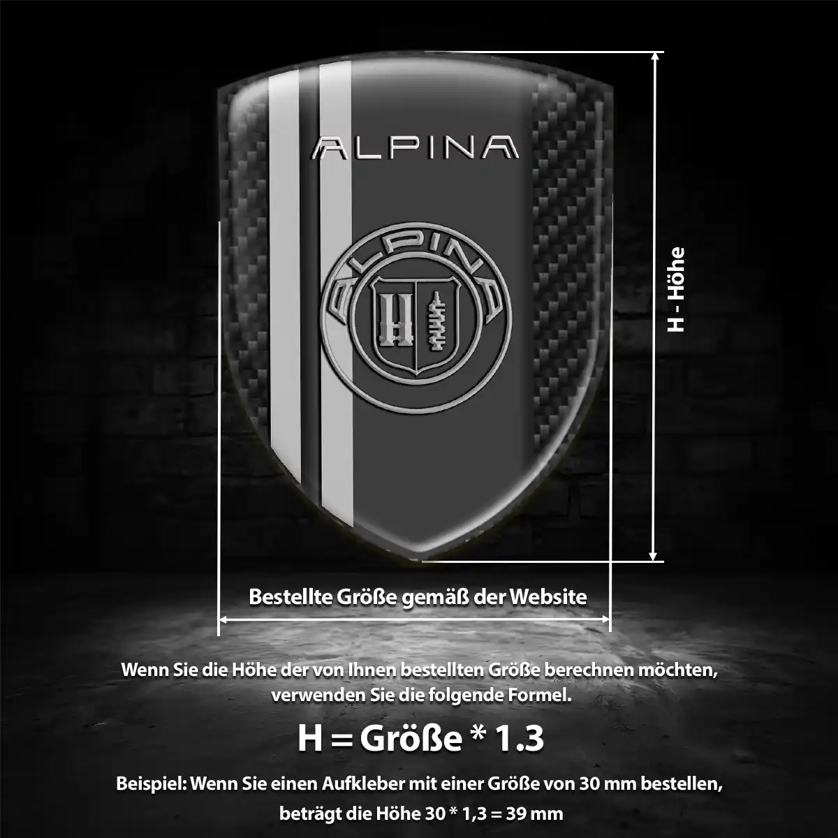BMW Alpina Wappen Emblem Auto Stilvolles Design