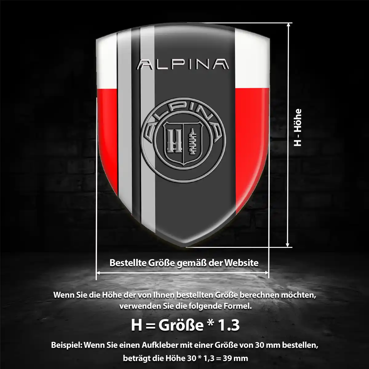 BMW Alpina Wappen Emblem Hohe Qualität
