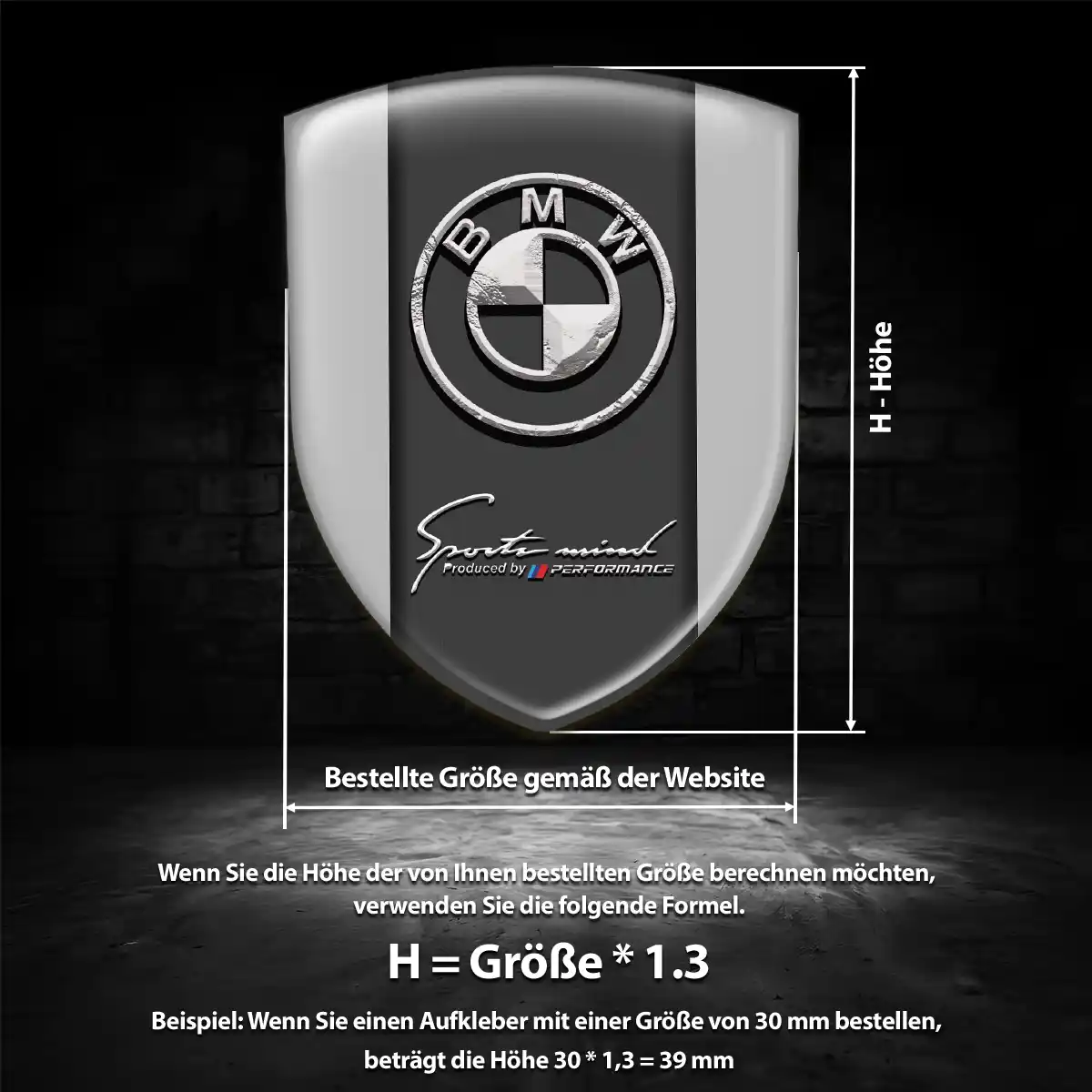 BMW Aufkleber 3D Gel Emblem Auto Hochwertiges Harz