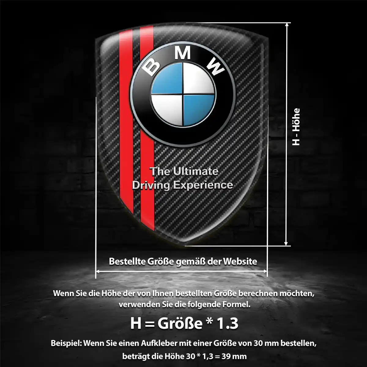 BMW Aufkleber 3D Gel Emblem Auto Premiumqualität