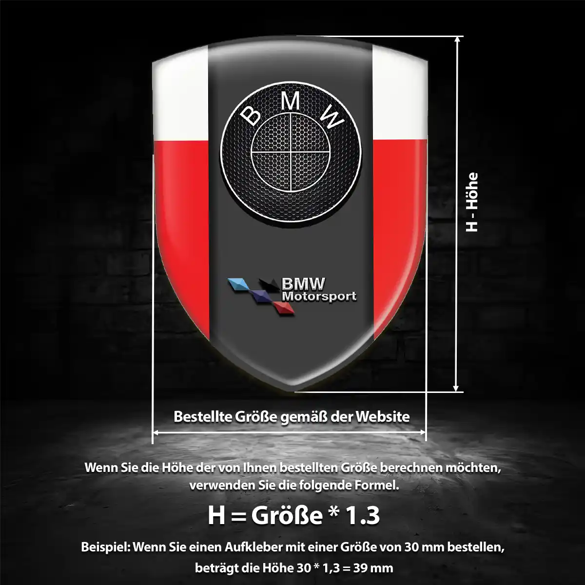 BMW Aufkleber 3D Gel Emblem Auto Stilvolles Design