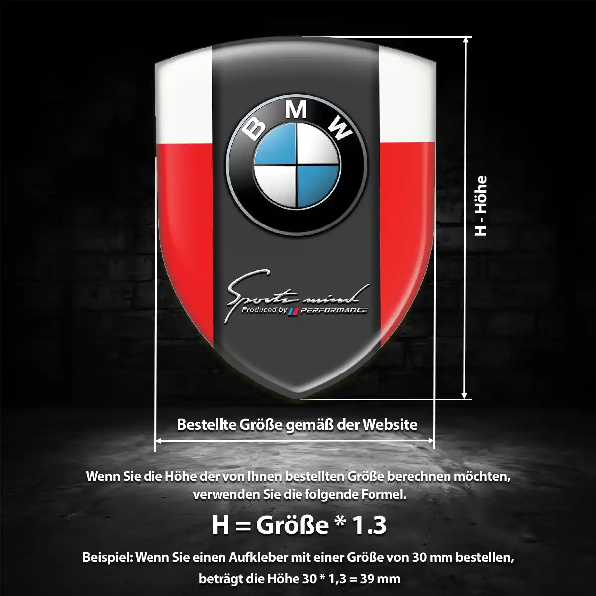 BMW Aufkleber 3D Gel Emblem Hochwertiges Harz