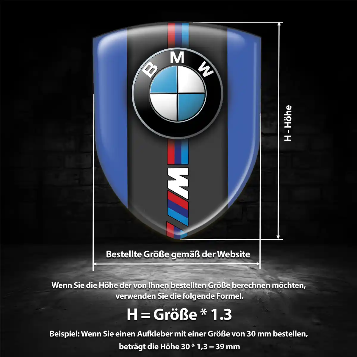 BMW Aufkleber 3D Gel Emblem Interieurdesign