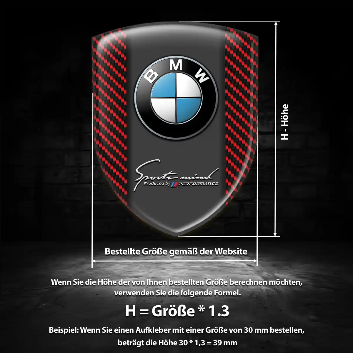 BMW Aufkleber 3D Gel Emblem Premium-Edition