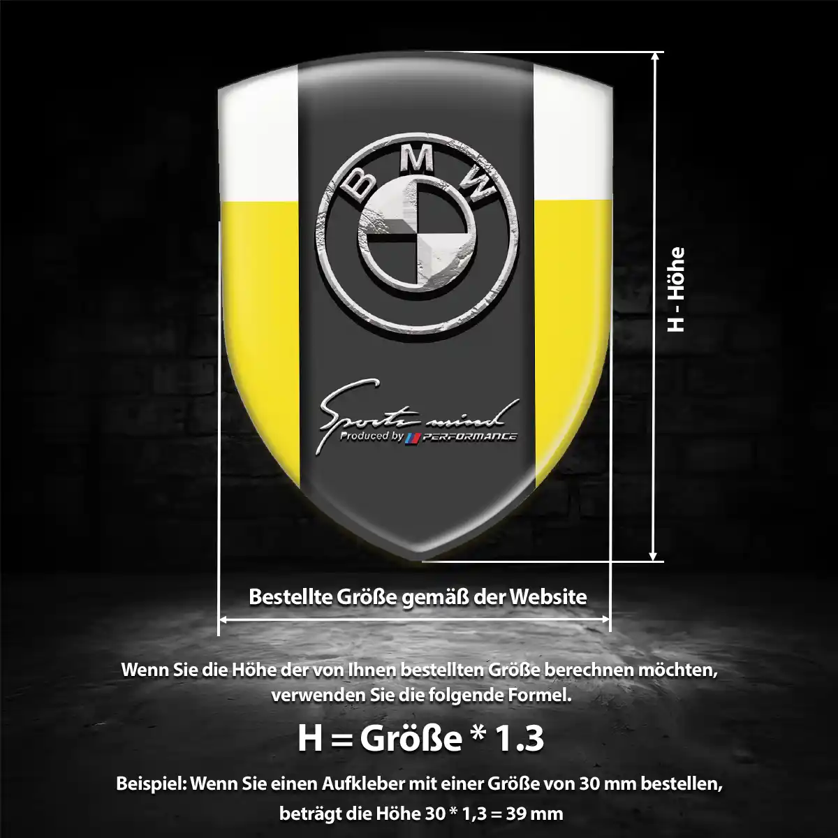 BMW Aufkleber 3D Gel Emblem Premiumqualität