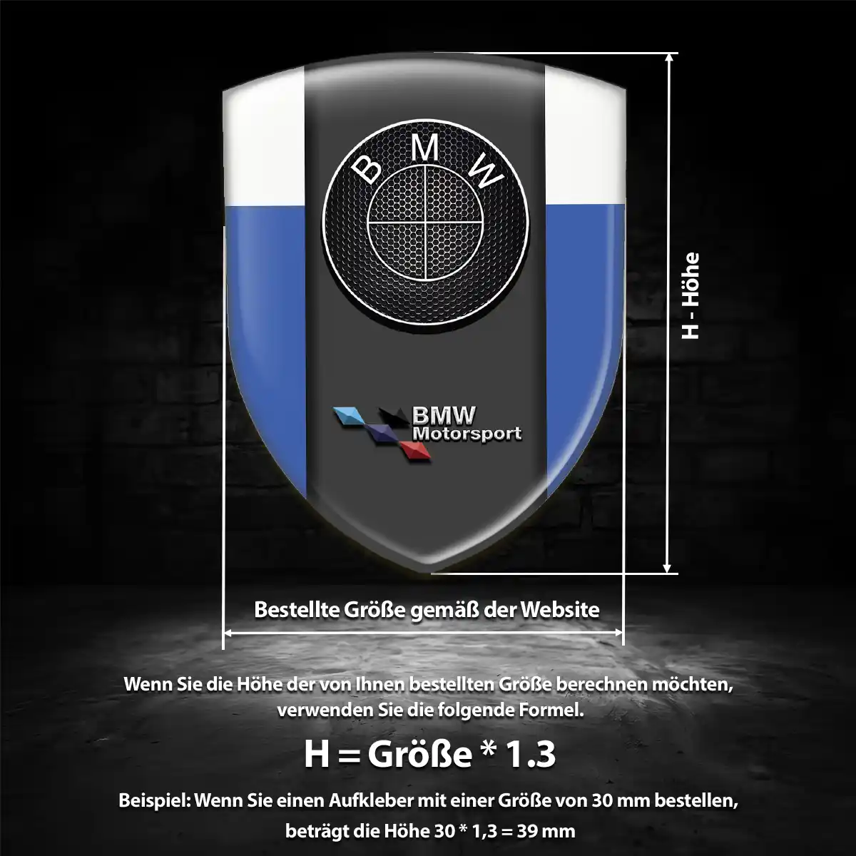 BMW Aufkleber 3D Gel Emblem Stilvolles Design