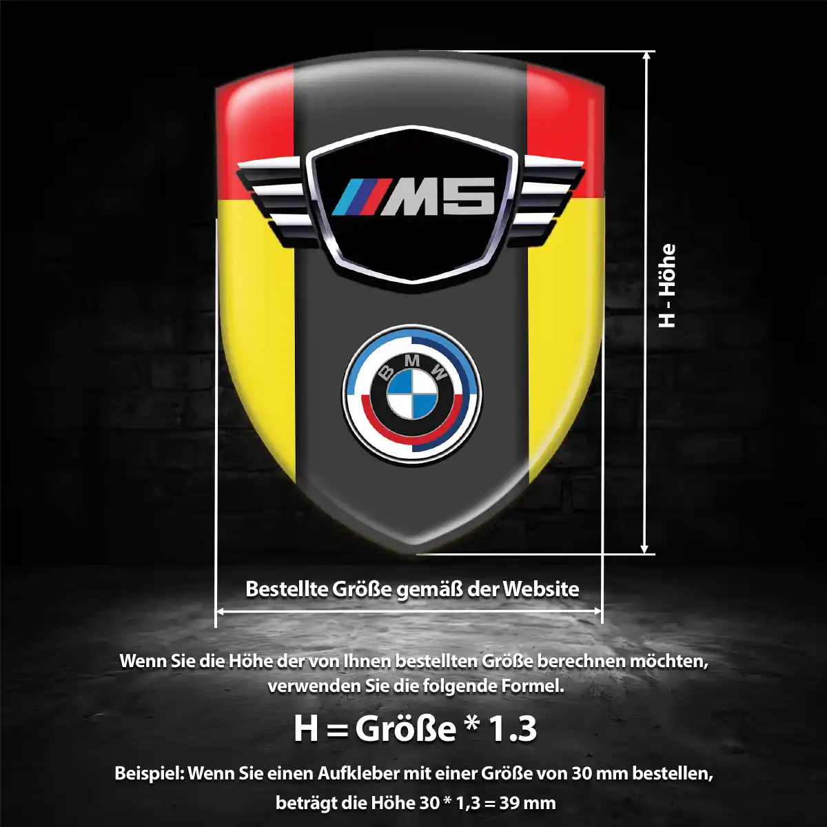 BMW Aufkleber 3D Gel Embleme Hochwertiges Harz