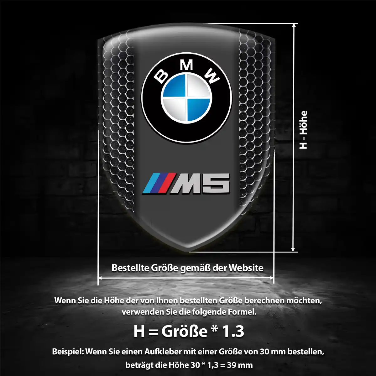 BMW Aufkleber 3D Gel Embleme Interieurdesign