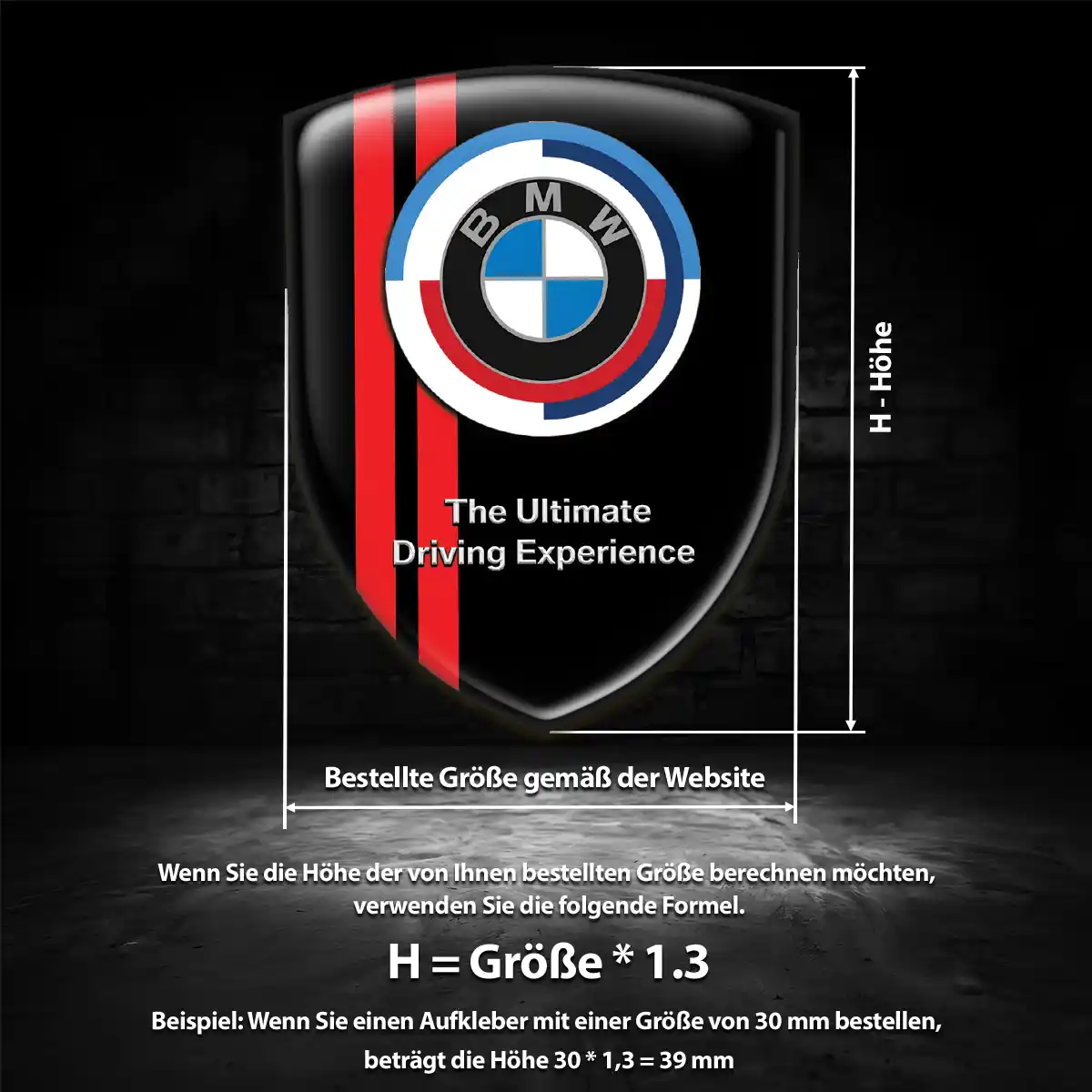 BMW Aufkleber 3D Gel Embleme Stilvolles Design