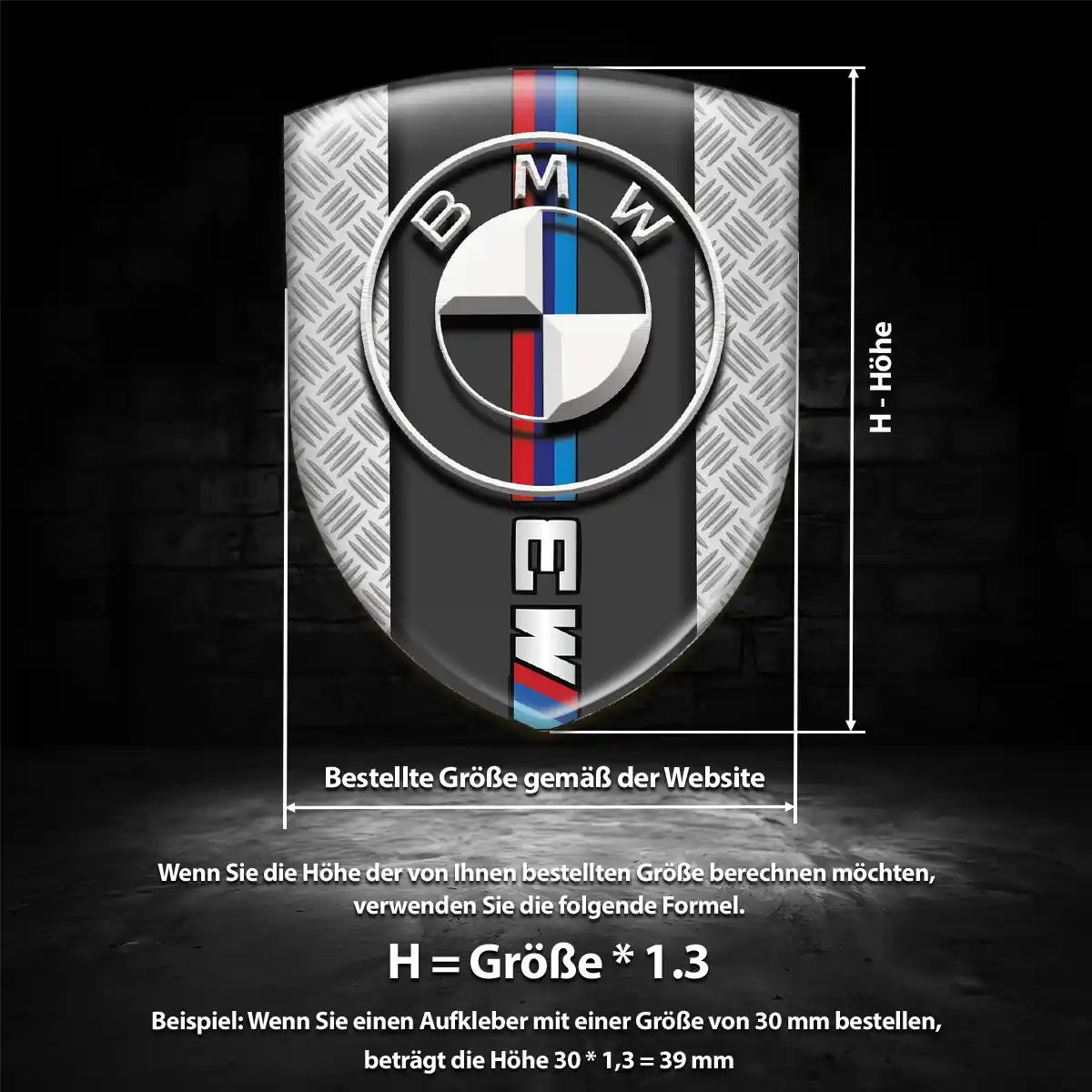 BMW Aufkleber 3D Gel Silikon Auto Hochwertiges Harz