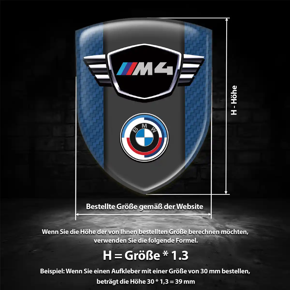 BMW Aufkleber 3D Gel Silikon Auto Luxus-Edition