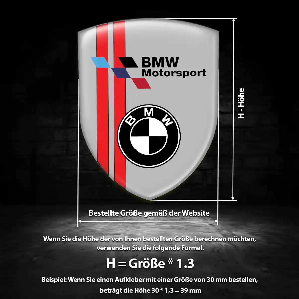BMW Aufkleber 3D Gel Silikon Auto Premium-Edition
