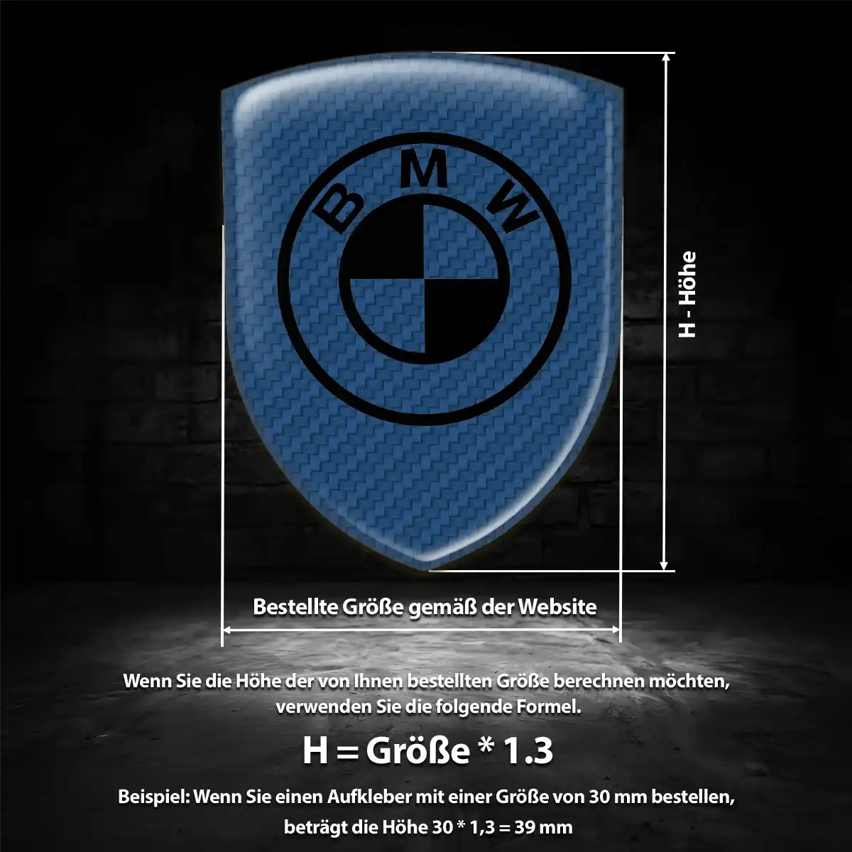 BMW Aufkleber 3D Gel Silikon Auto Premiumqualität