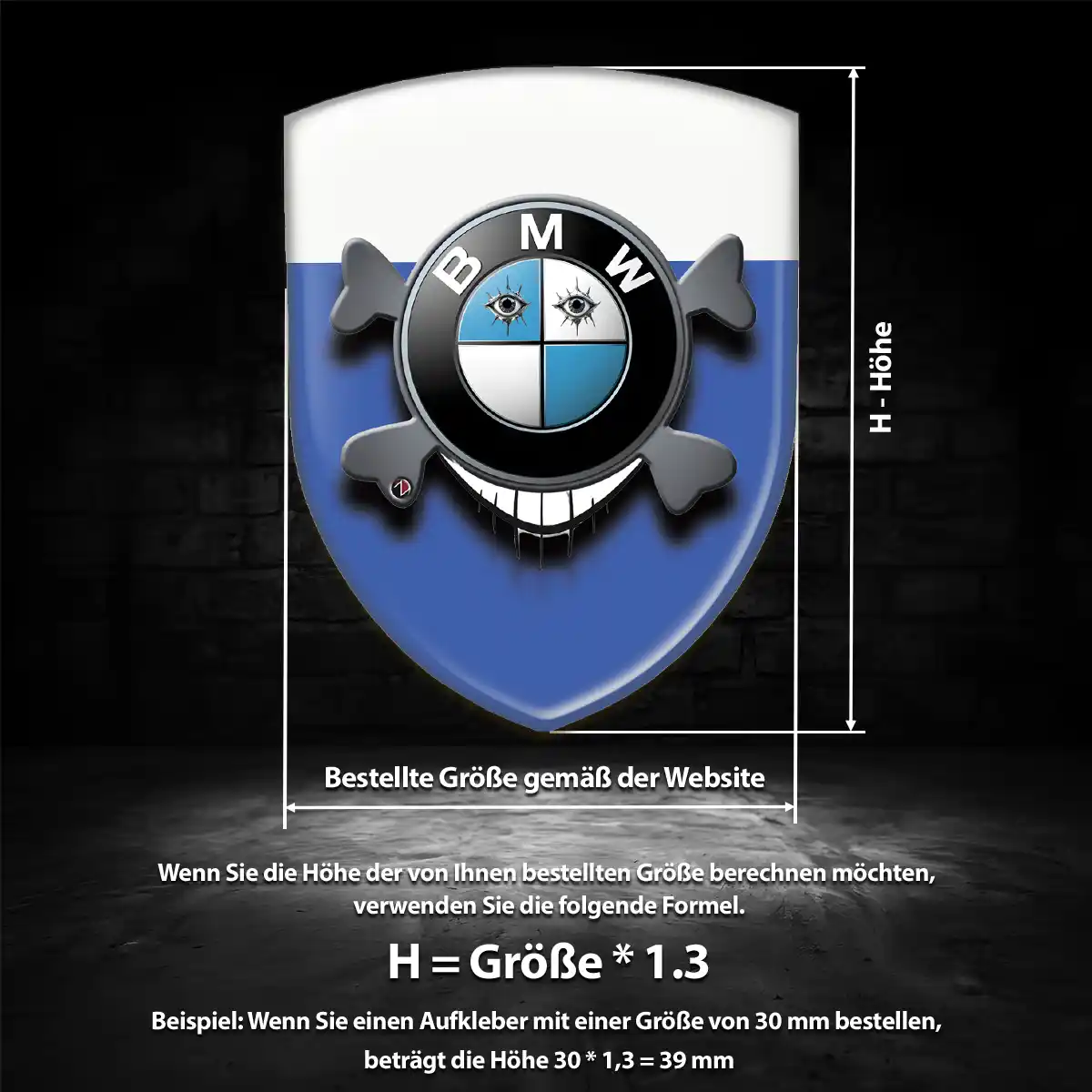 BMW Aufkleber 3D Gel Silikon Auto Stilvolles Design