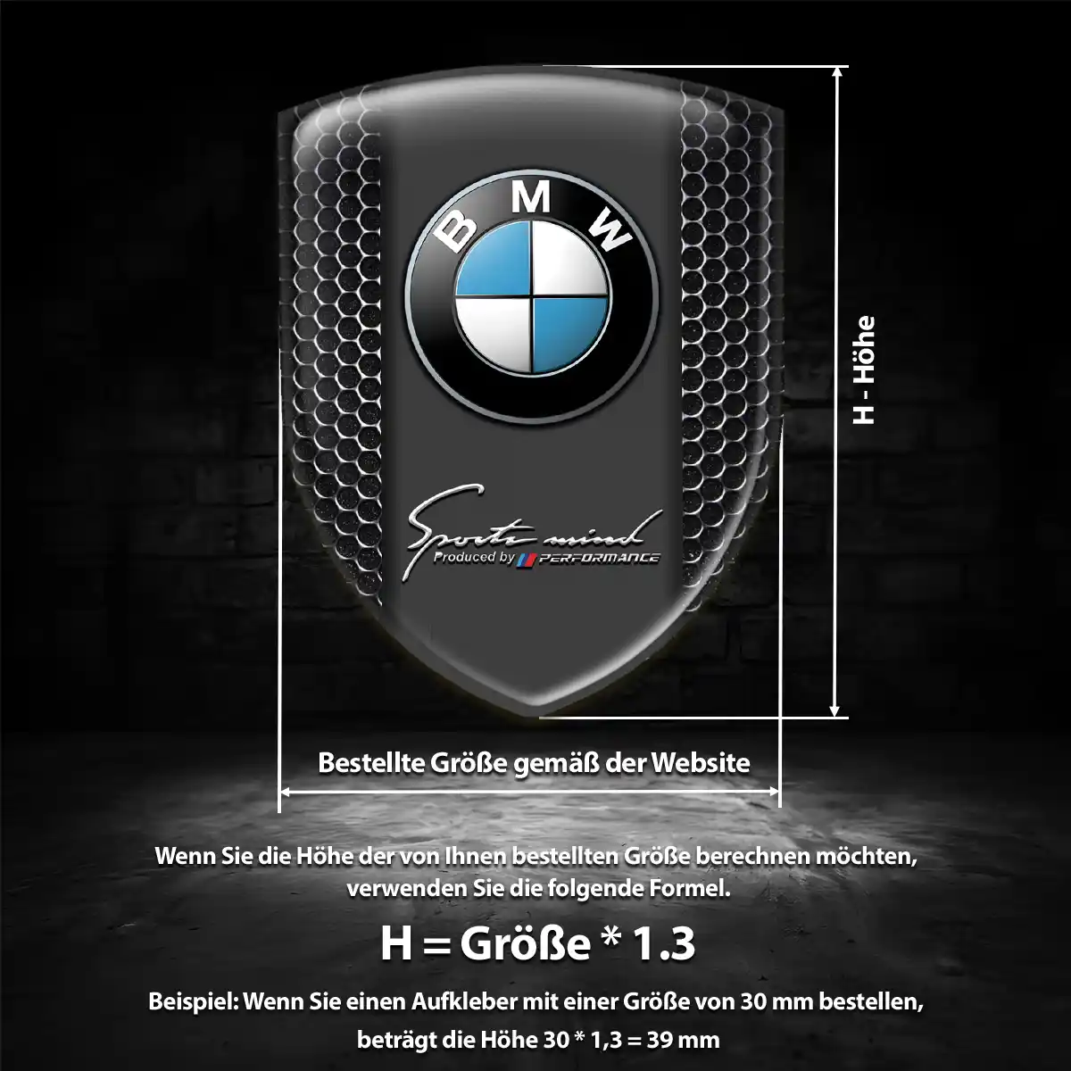 BMW Aufkleber 3D Gel Silikon Hohe Qualität