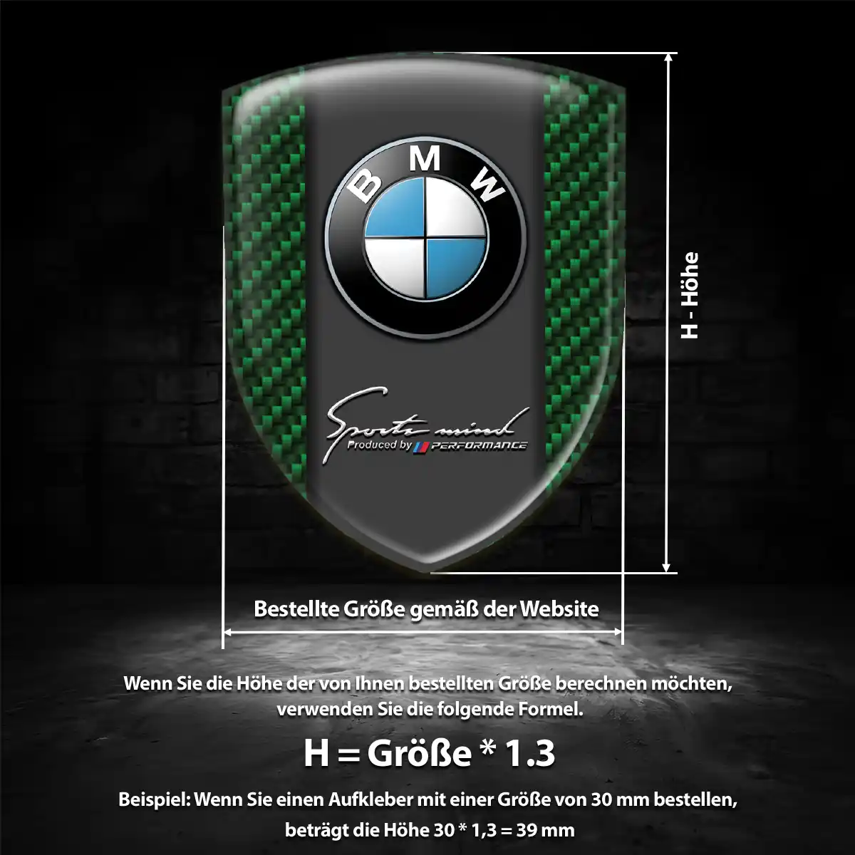 BMW Aufkleber 3D Gel Silikon Premiumqualität