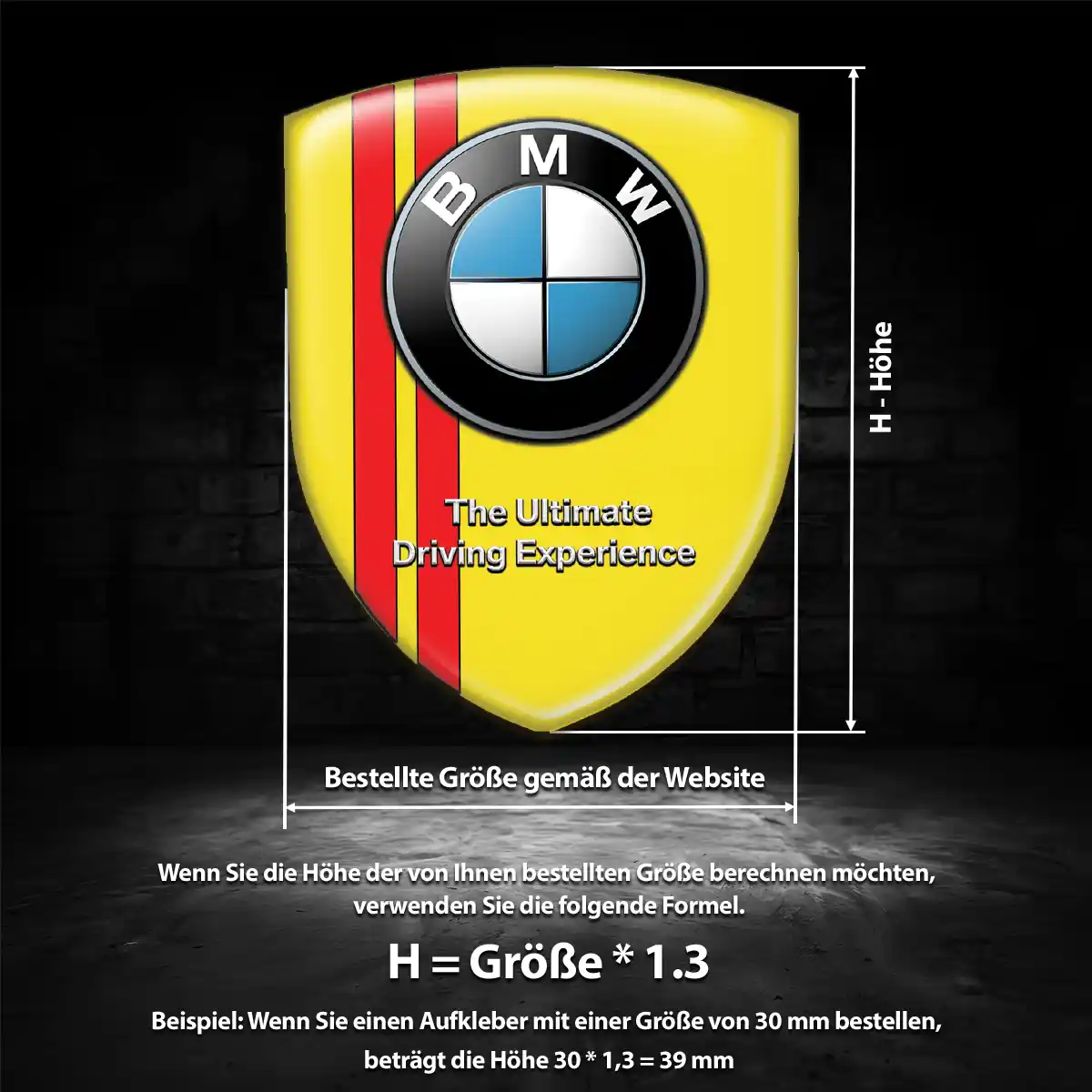 BMW Aufkleber 3D Gel Silikon Stilvolles Design