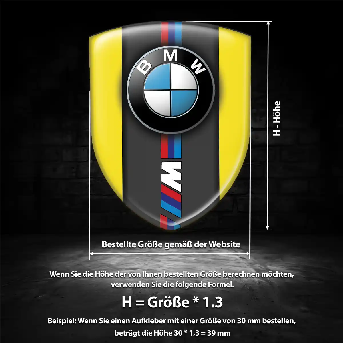 BMW Aufkleber 3D Gel Wappen Auto Luxus-Edition