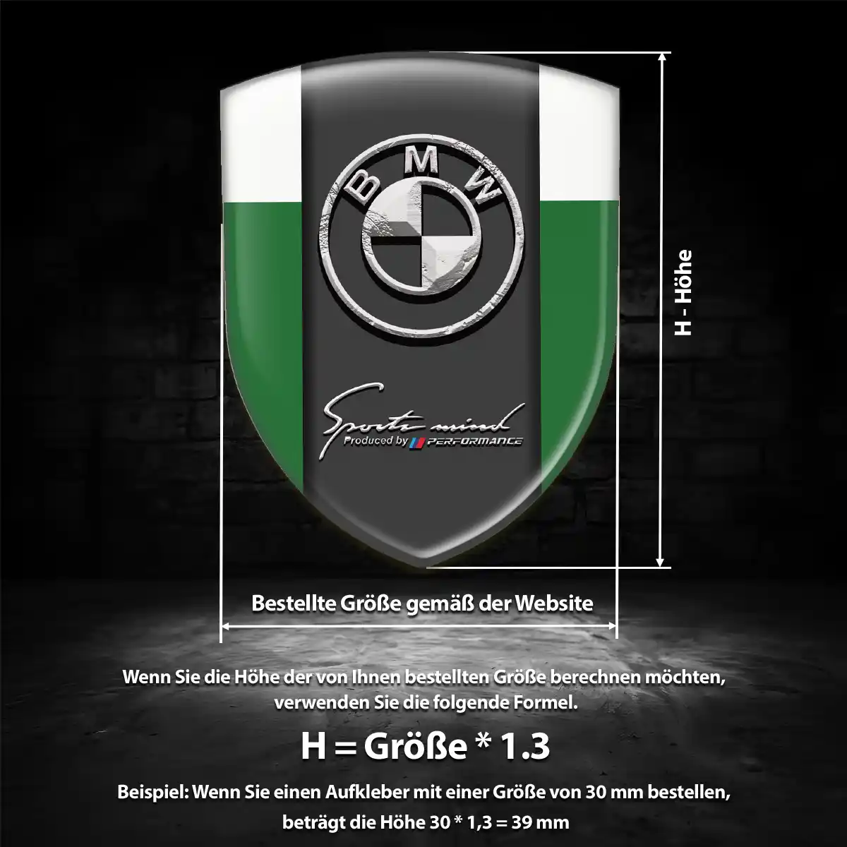 BMW Aufkleber 3D Gel Wappen Auto Premium-Edition