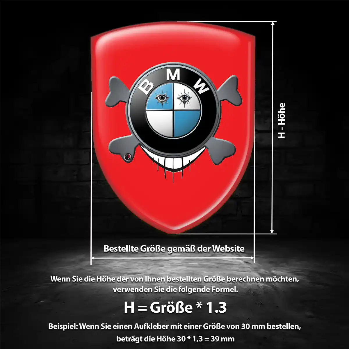 BMW Aufkleber 3D Gel Wappen Interieurdesign