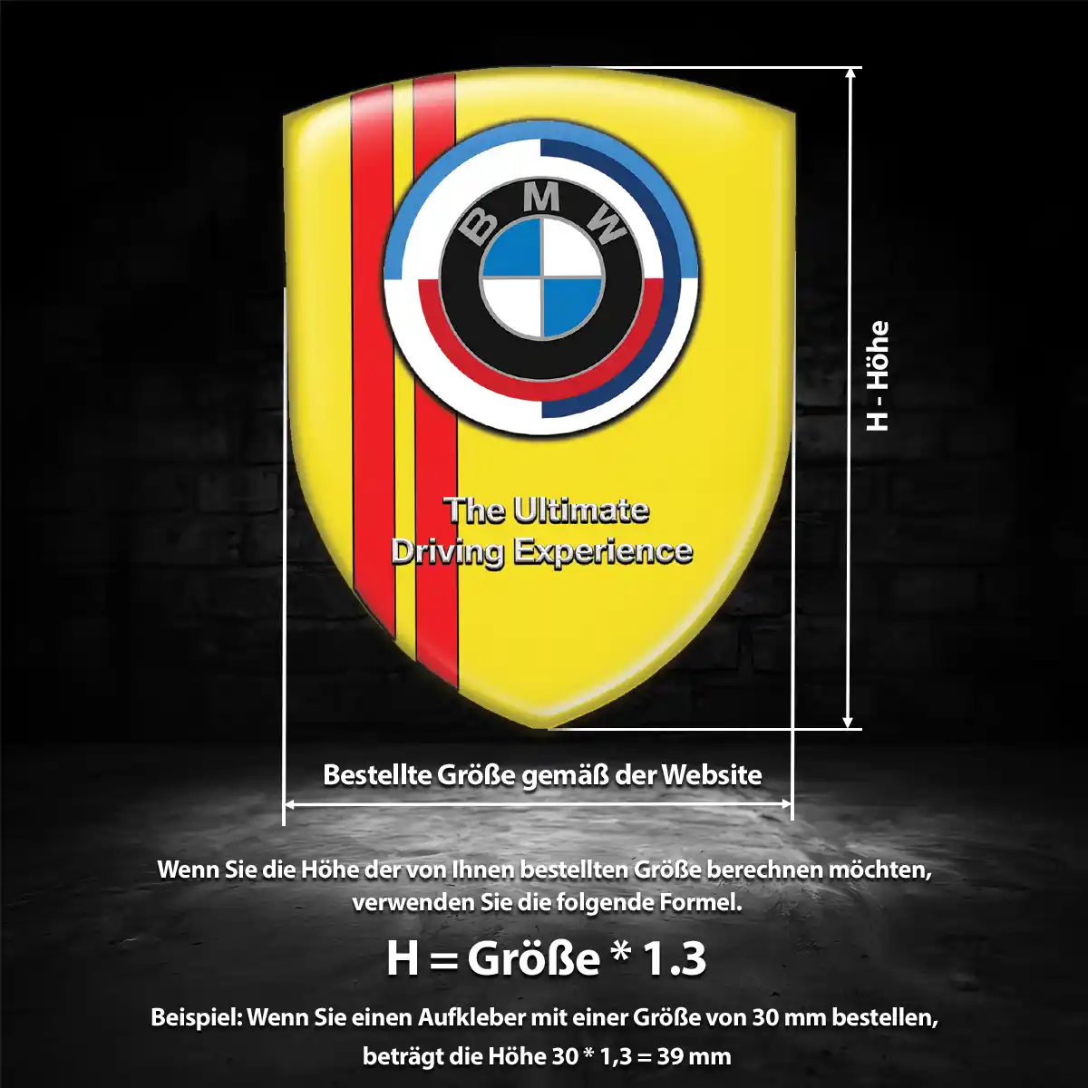 BMW Aufkleber 3D Gel Wappen Limitierte Auflage