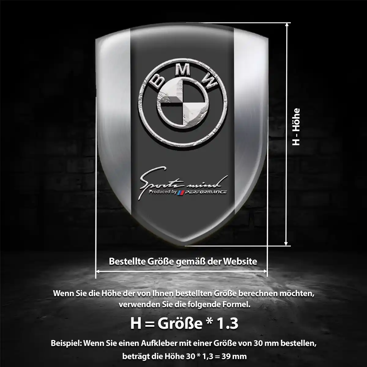 BMW Aufkleber 3D Gel Wappen Luxus-Edition