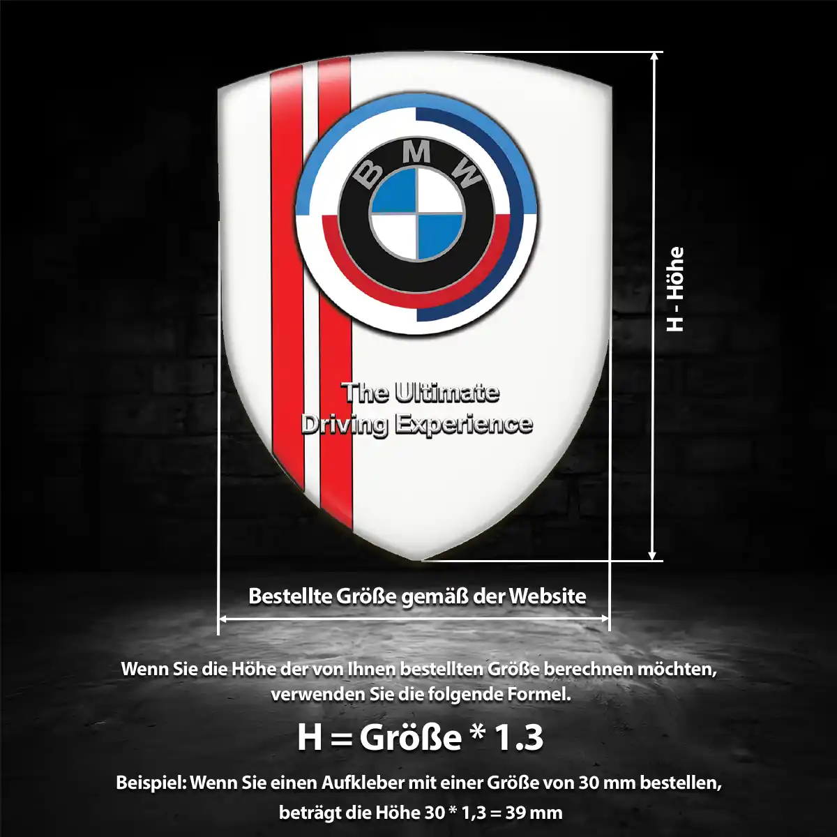 BMW Aufkleber Auto Hochwertiges Harz