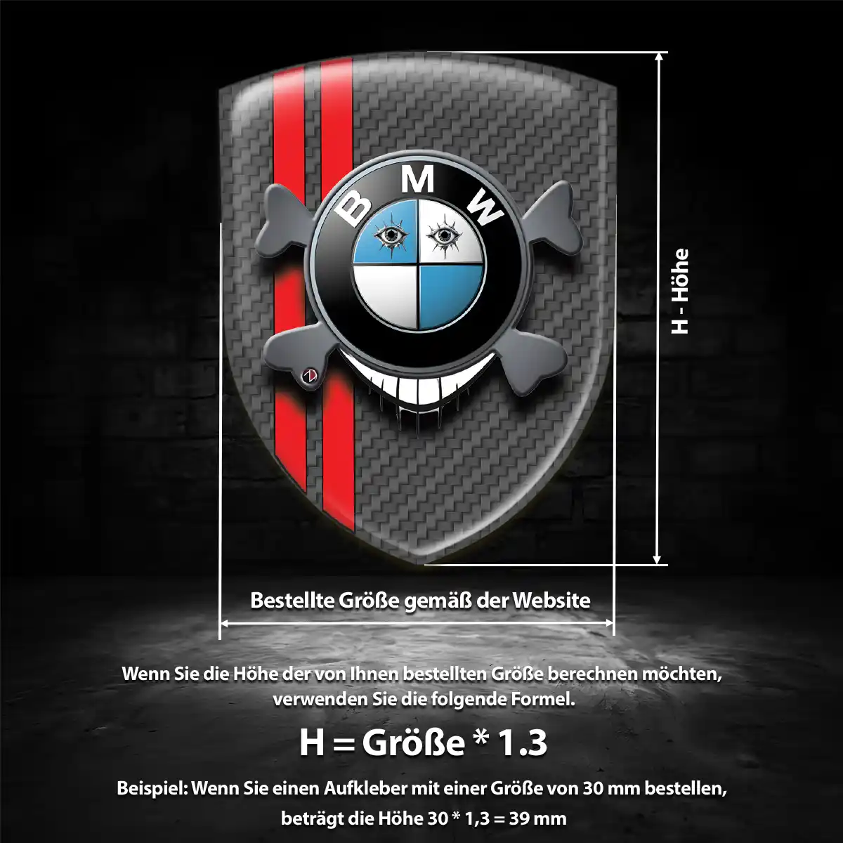 BMW Aufkleber Emblem Auto Hochwertiges Harz