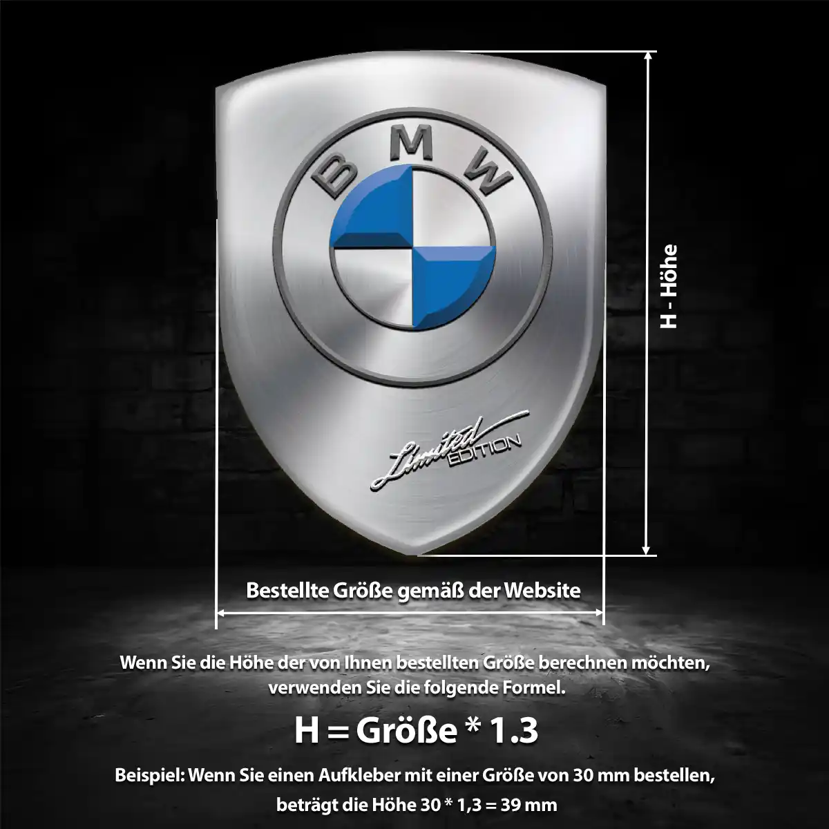 BMW Aufkleber Emblem Auto Premium-Edition