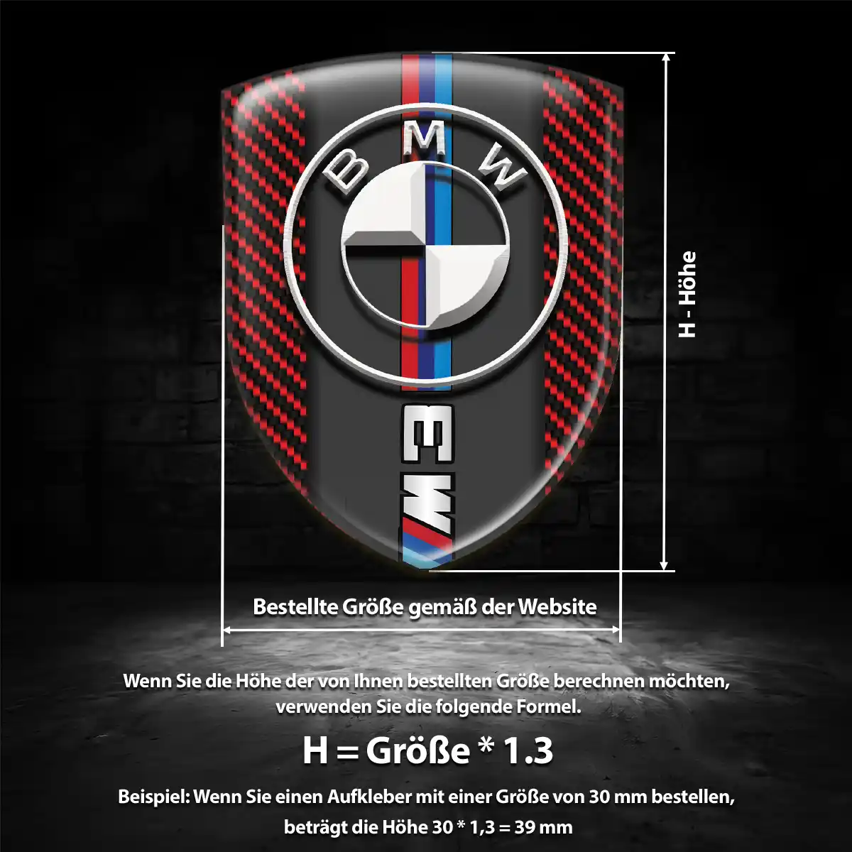 BMW Aufkleber Emblem Hochwertiges Harz