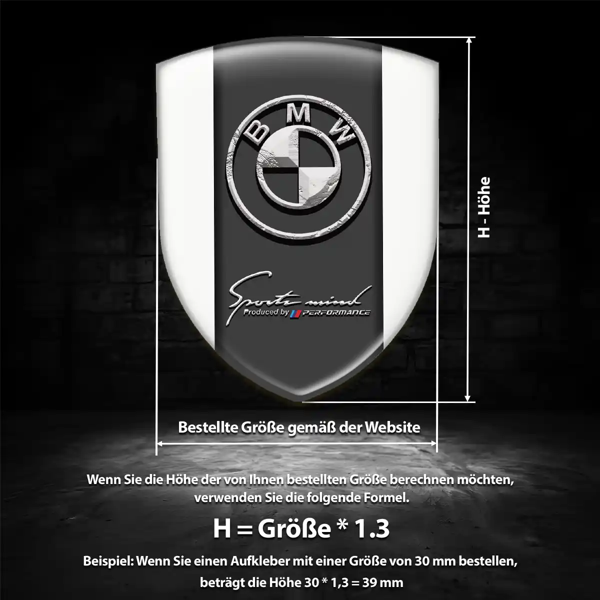 BMW Aufkleber Emblem Hohe Qualität