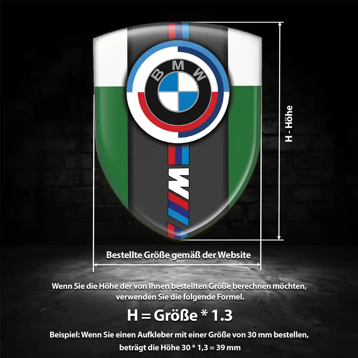 BMW Aufkleber Emblem Premiumqualität