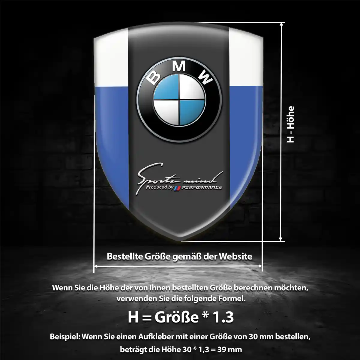 BMW Aufkleber Emblem Wappen Auto Hochwertiges Harz