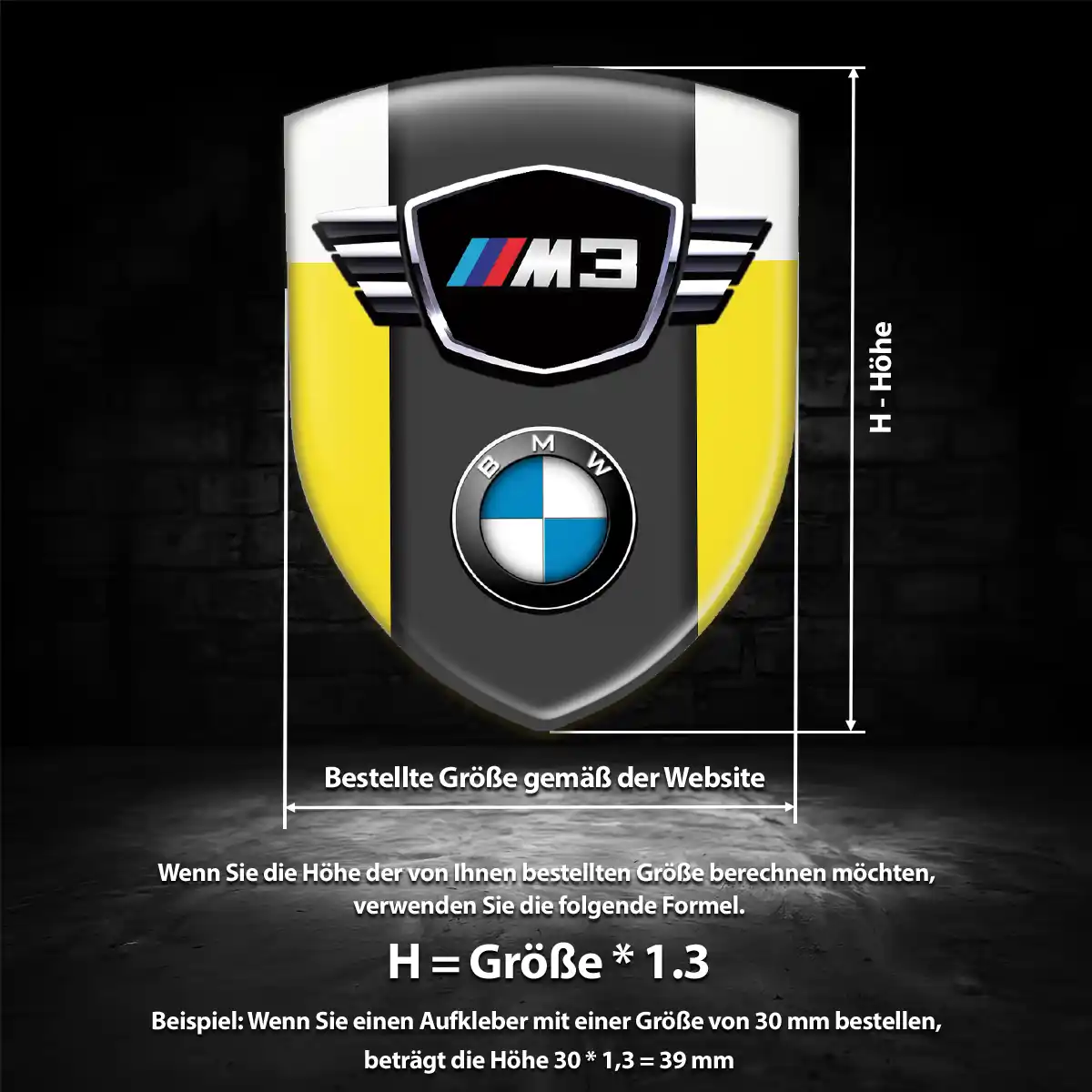 BMW Aufkleber Emblem Wappen Auto Premium-Edition