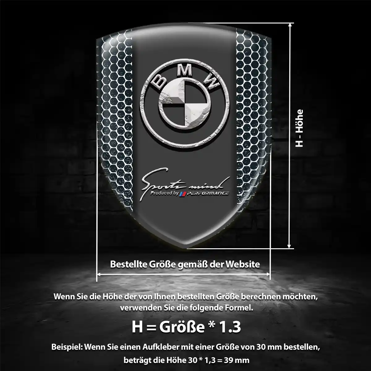 BMW Aufkleber Emblem Wappen Auto Premiumqualität