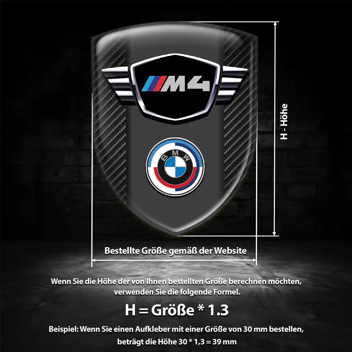 BMW Aufkleber Emblem Wappen Hochwertiges Harz