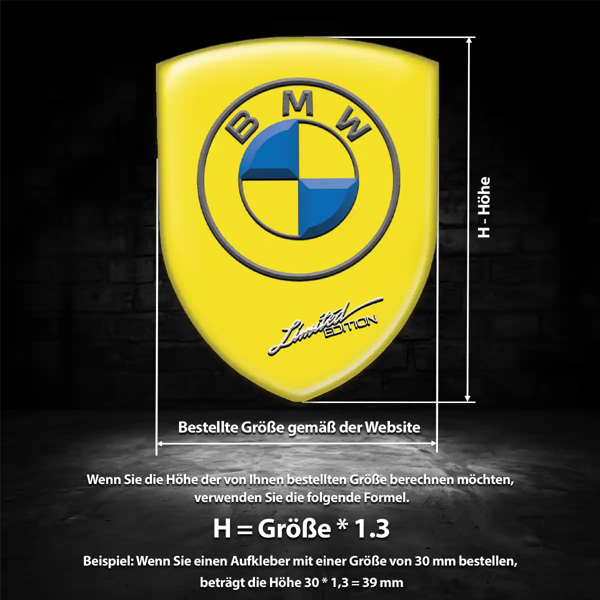 BMW Aufkleber Emblem Wappen Limitierte Auflage