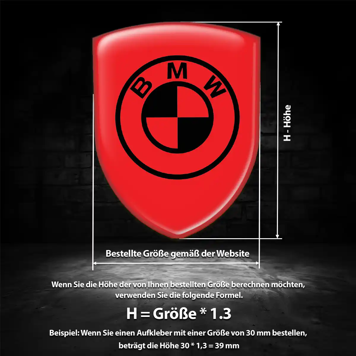 BMW Aufkleber Embleme Silikon Auto Premium-Edition