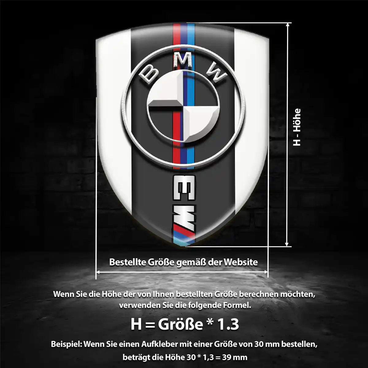 BMW Aufkleber Embleme Silikon Auto Premiumqualität
