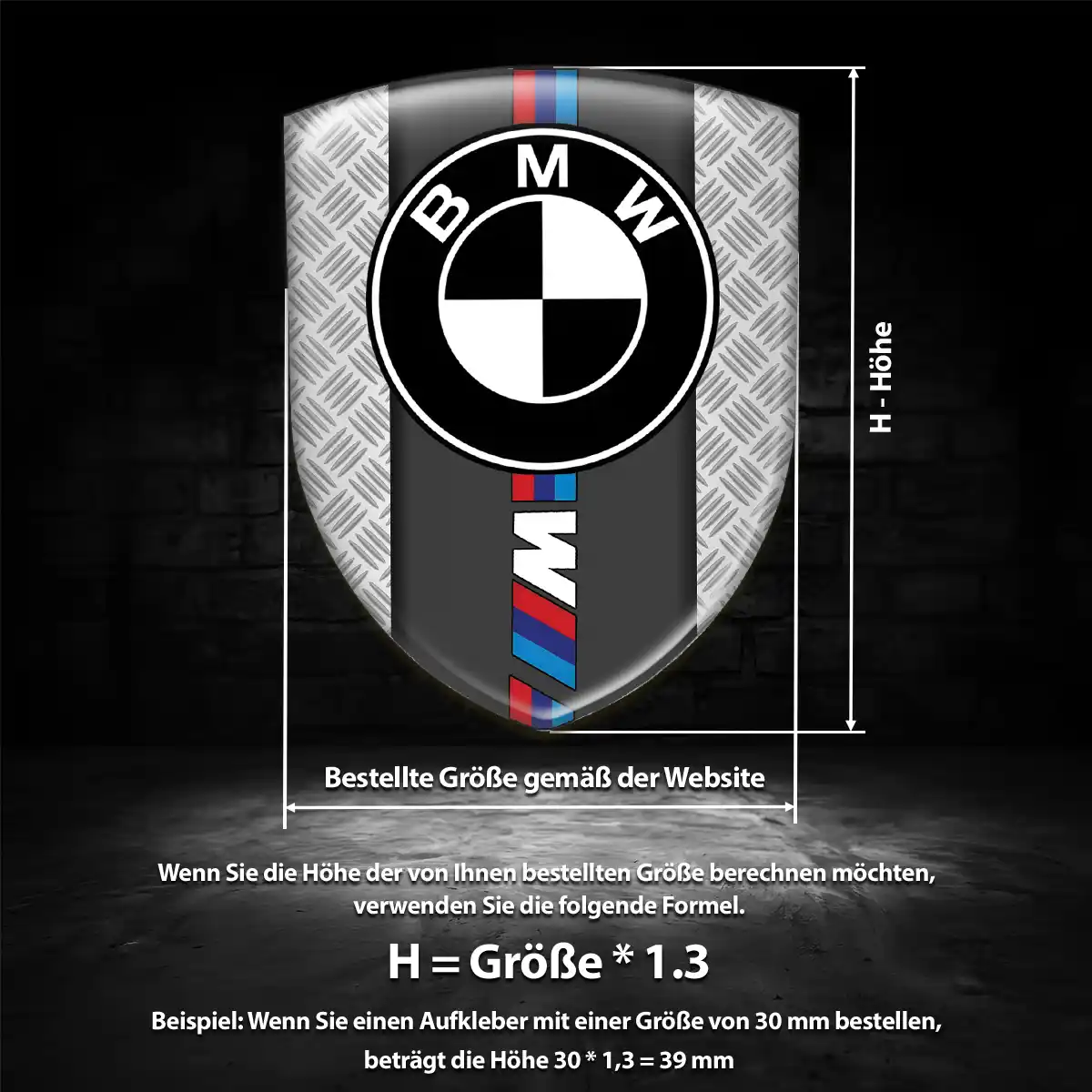 BMW Aufkleber Embleme Silikon Hochwertiges Harz