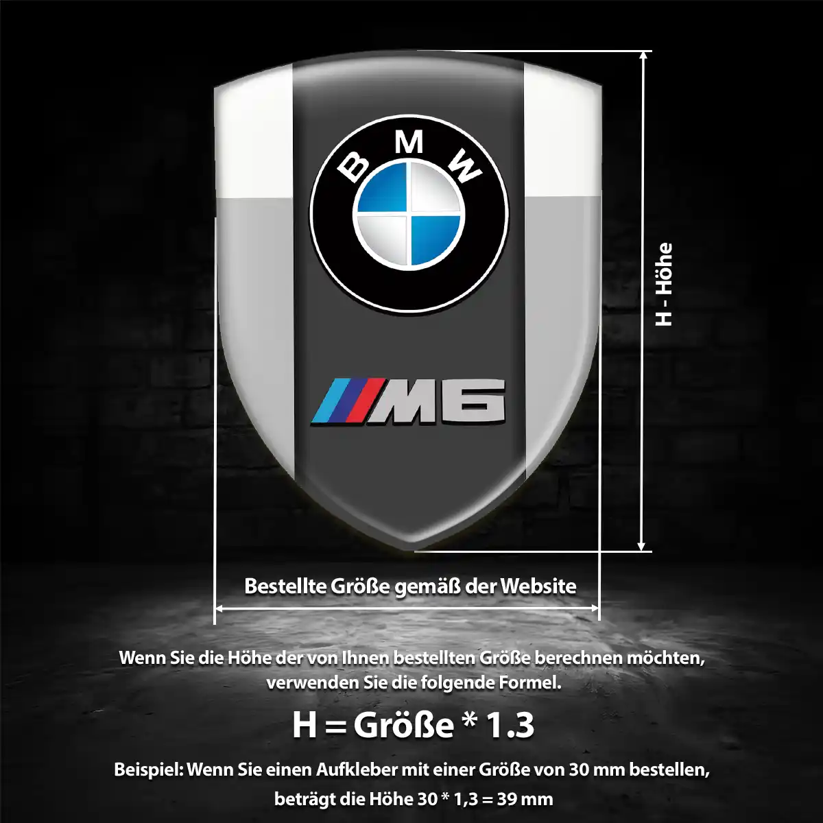 BMW Aufkleber Hochwertiges Harz