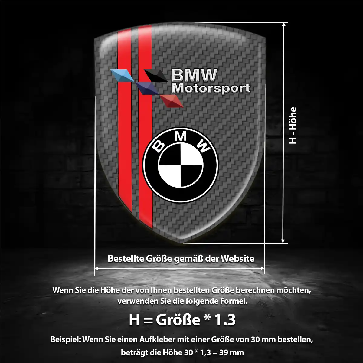 BMW Aufkleber Silikon Embleme Auto Limitierte Auflage