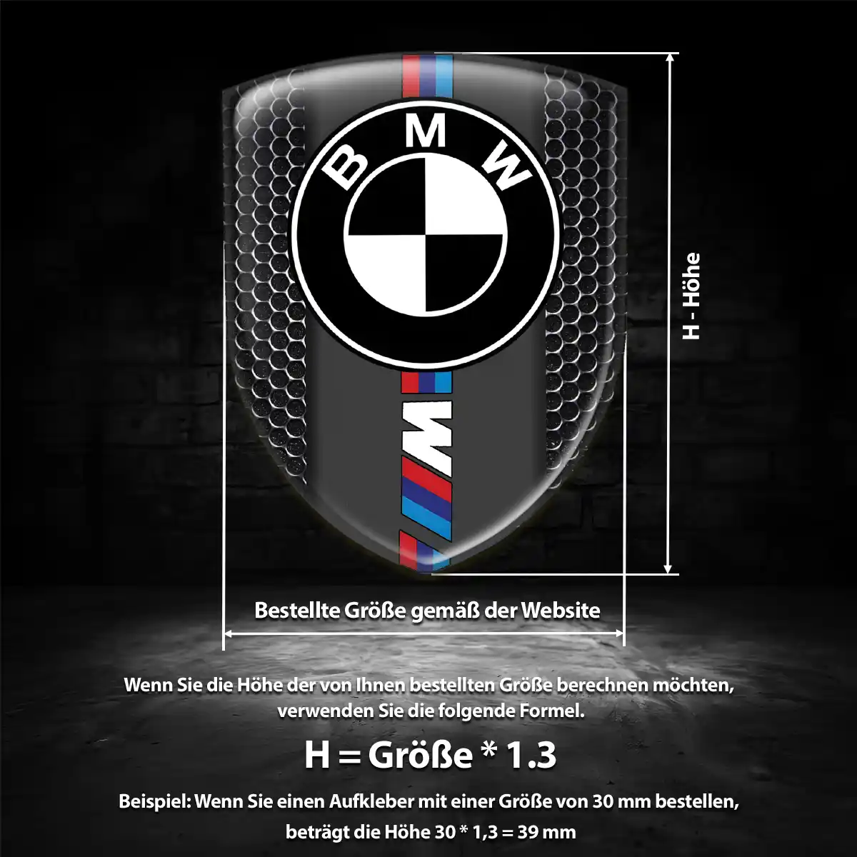 BMW Aufkleber Silikon Embleme Auto Premium-Edition