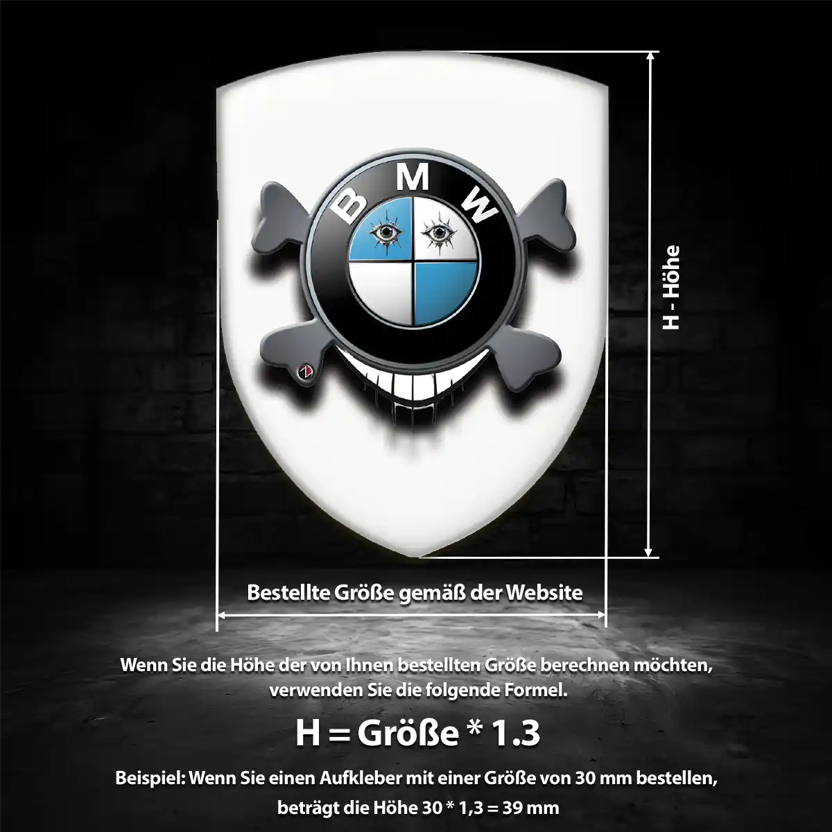 BMW Aufkleber Silikon Embleme Auto Premiumqualität
