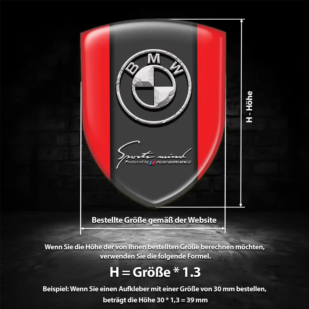 BMW Aufkleber Silikon Embleme Hochwertiges Harz
