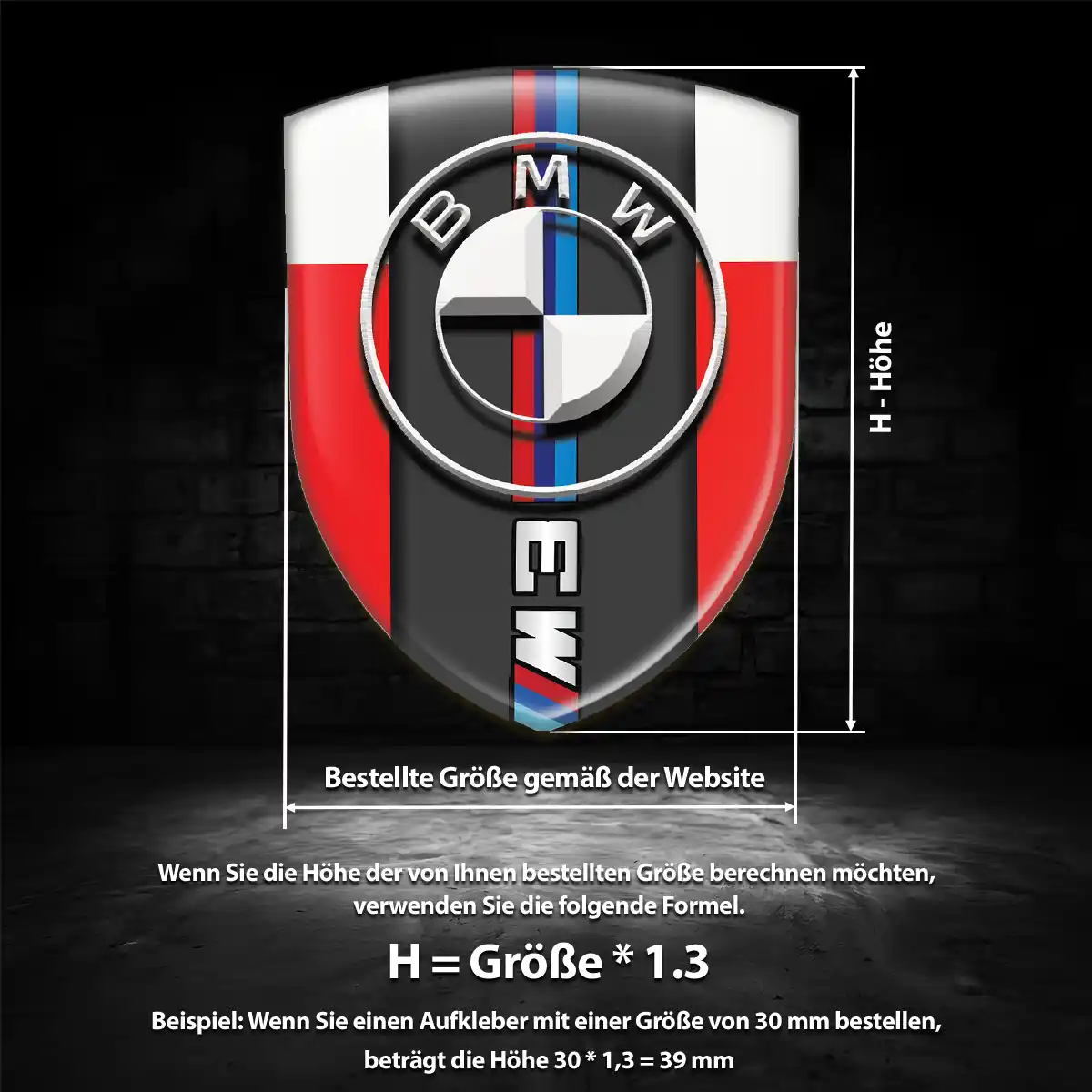 BMW Aufkleber Wappen Auto Premium-Edition