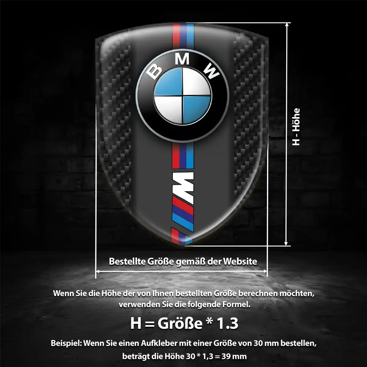 BMW Aufkleber Wappen Auto Premiumqualität