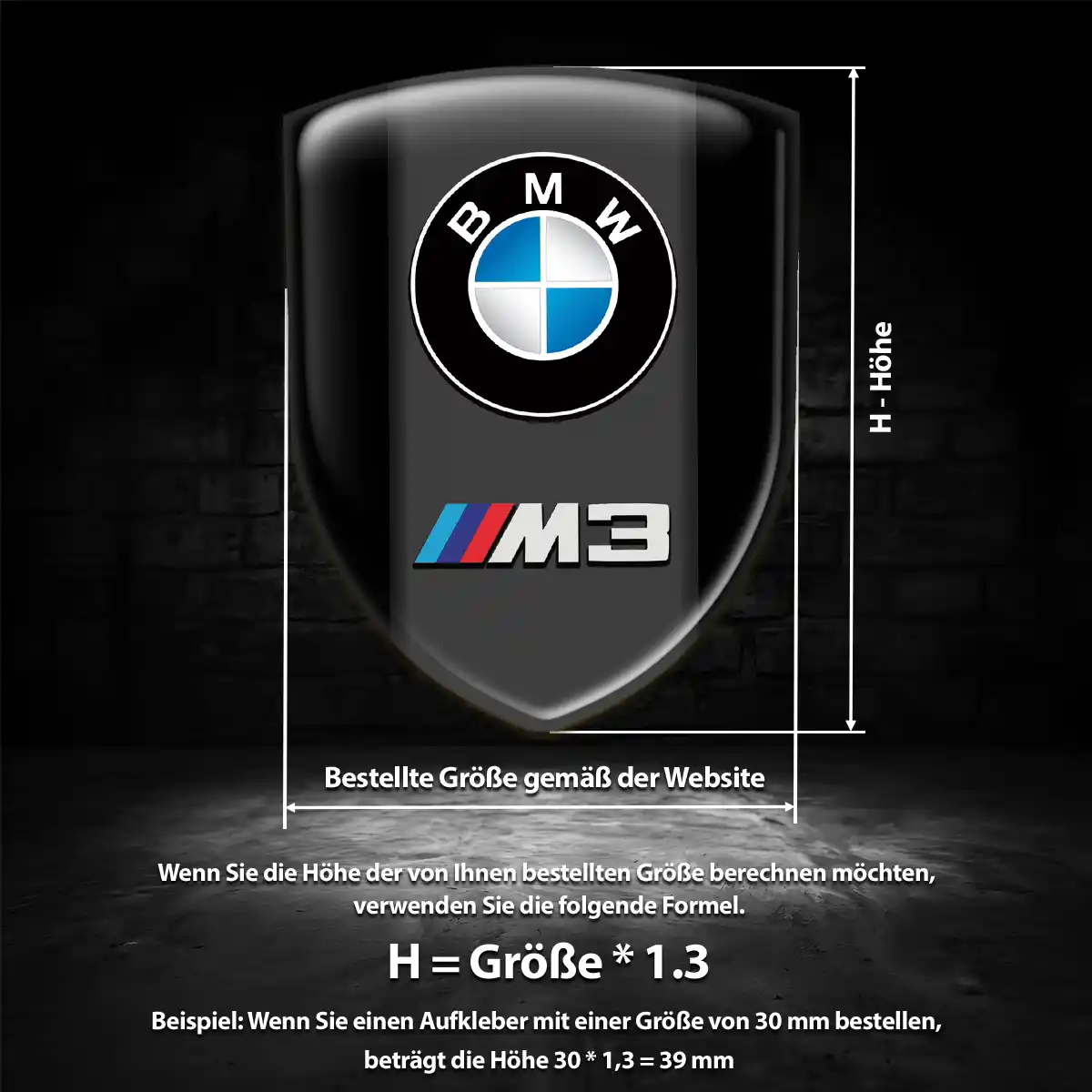 BMW Aufkleber Wappen Emblem Auto Premiumqualität