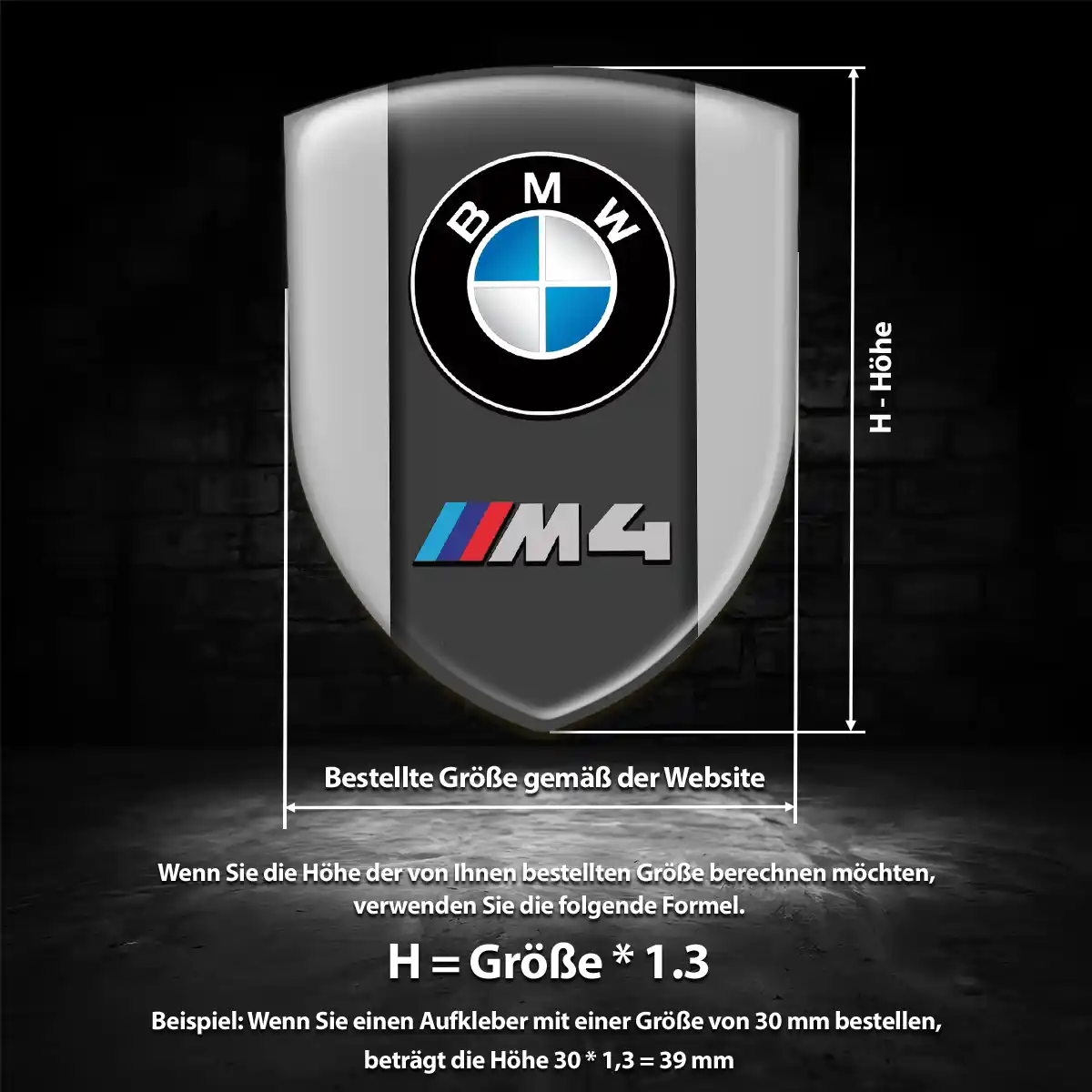 BMW Aufkleber Wappen Emblem Hochwertiges Harz
